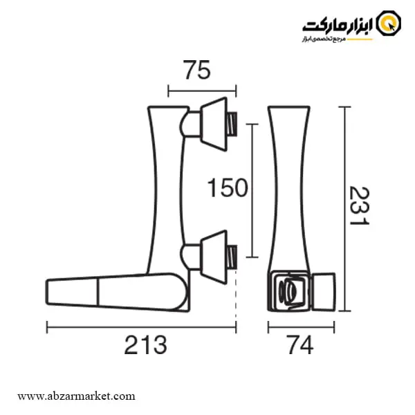 شیر حمام کی دبلیو سی مدل ورونا