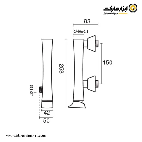 شیر سرویس بهداشتی کی دبلیو سی مدل ورونا