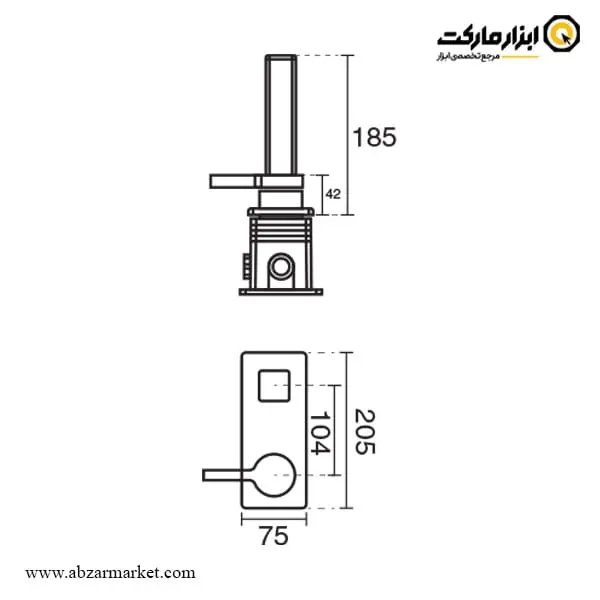 شیر روشویی توکار کی دبلیو سی مدل آوا تیپ 1