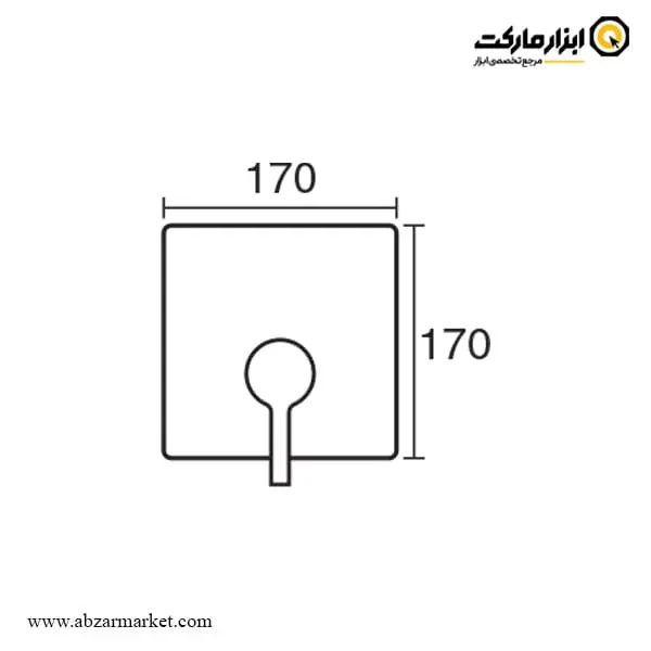 شیر حمام توکار کی دبلیو سی مدل آوا تیپ 1