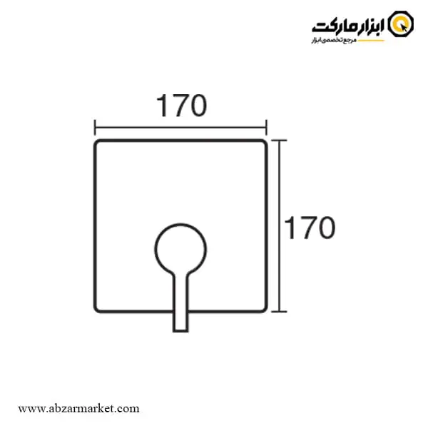 شیر حمام توکار کی دبلیو سی مدل آوا تیپ 2