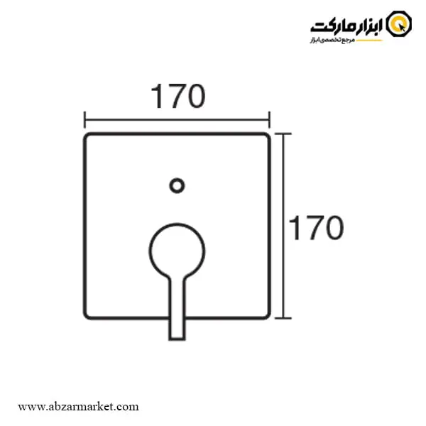 شیر حمام توکار کی دبلیو سی مدل آوا تیپ 3