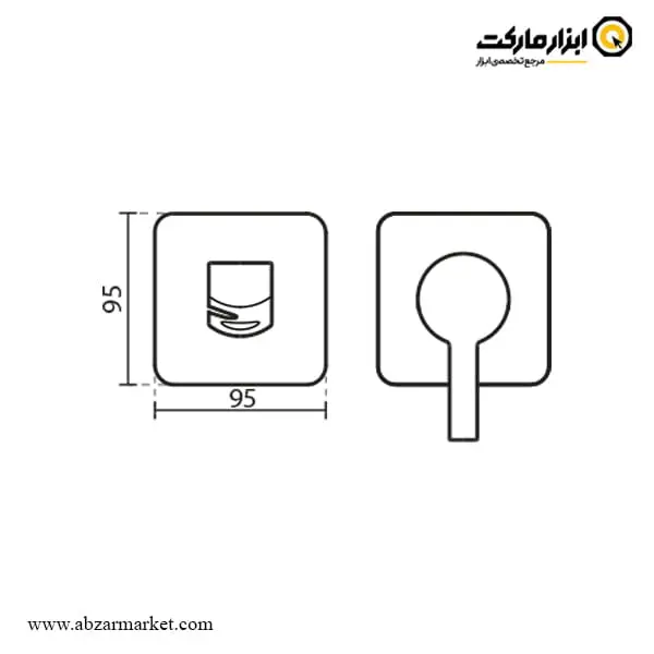 شیر سرویس بهداشتی توکار کی دبلیو سی مدل متیس