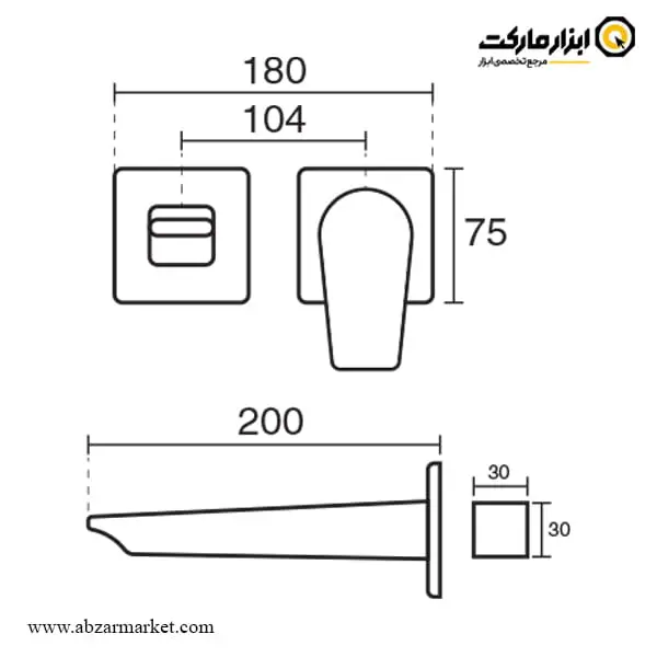 شیر روشویی توکار کی دبلیو سی مدل ورونا تیپ 2