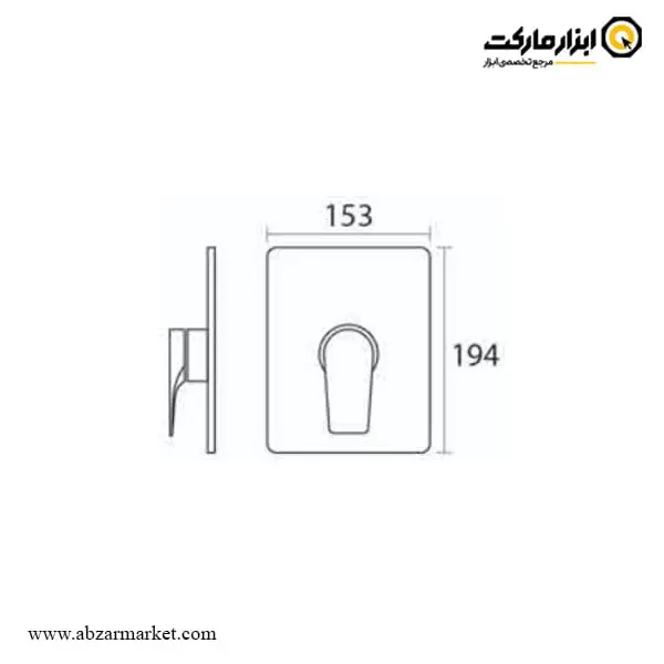شیر حمام توکار کی دبلیو سی مدل ورونا تیپ 1