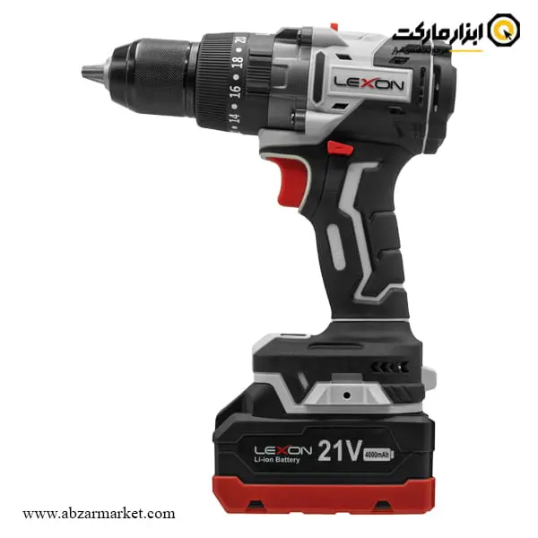 دریل شارژی چکشی لکسون براشلس لیتیوم 21 ولت 2 باتری مدل LE-5809T