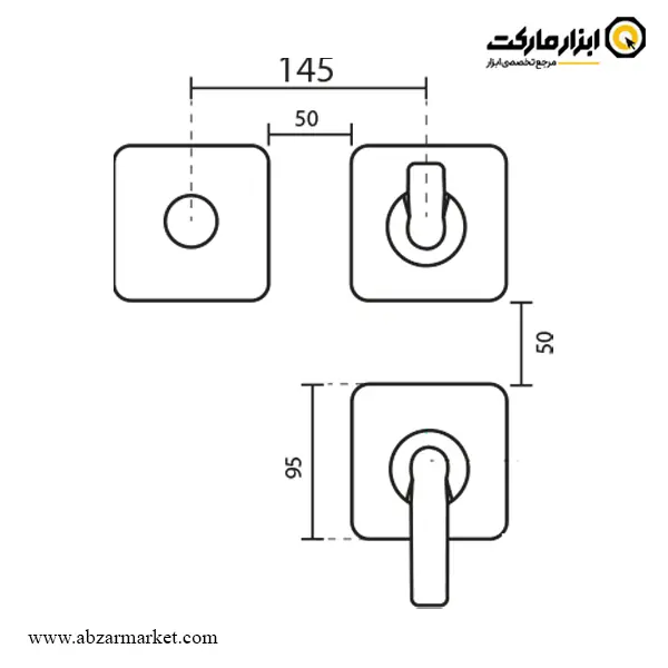 شیر حمام توکار کی دبلیو سی مدل دومو 2 تیپ 3