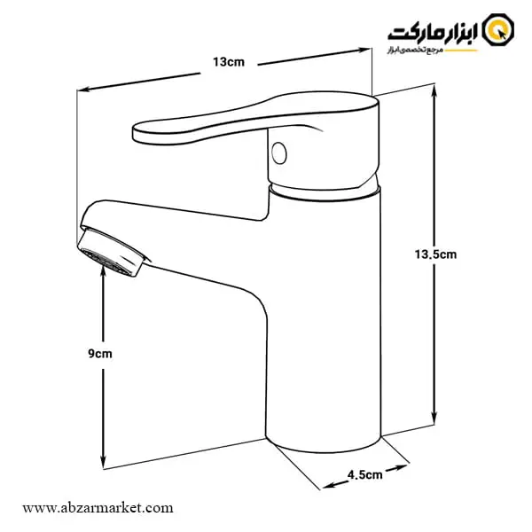 شیر روشویی کاویان مدل آراز