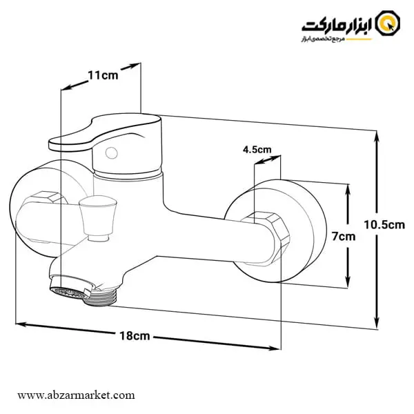 شیر حمام کاویان مدل آراز