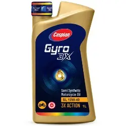 روغن موتورسیکلت کاسپین جیرو 1 لیتری مدل SL 10W-40 MA