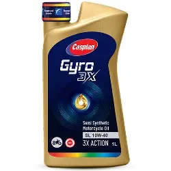 روغن موتورسیکلت کاسپین جیرو 1 لیتری مدل SL 10W-40 MB