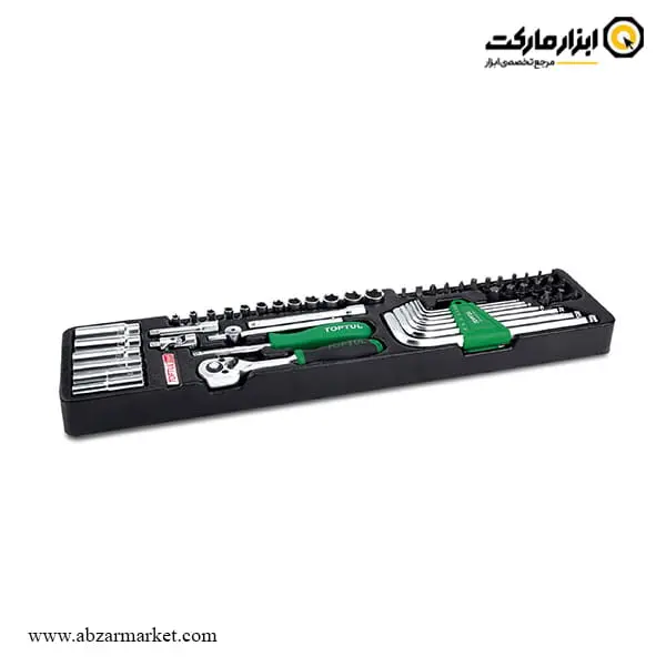 جعبه ابزار تاپ تول با لوازم کامل 111 عددی مدل GCAZ111A