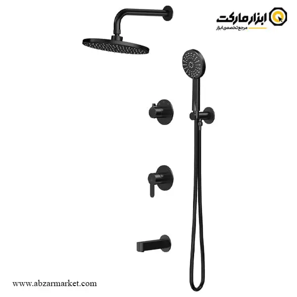 شیر حمام توکار کاویان سردوش دیواری مدل گلسا