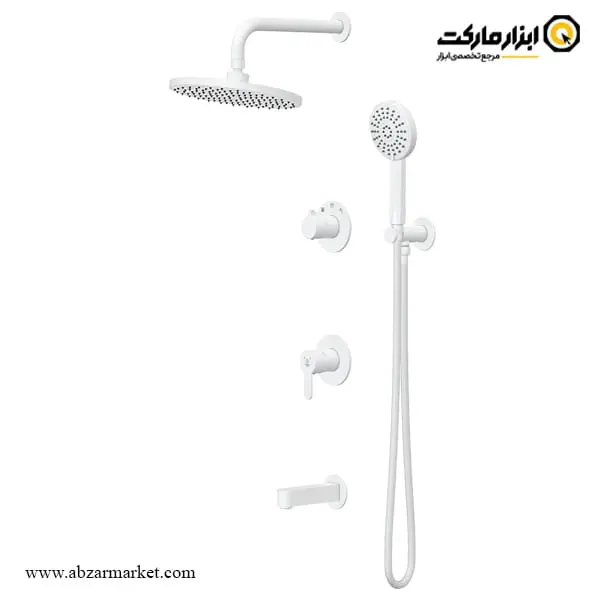 شیر حمام توکار کاویان سردوش دیواری مدل گلسا