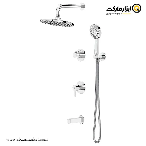 شیر حمام توکار کاویان سردوش دیواری مدل گلسا