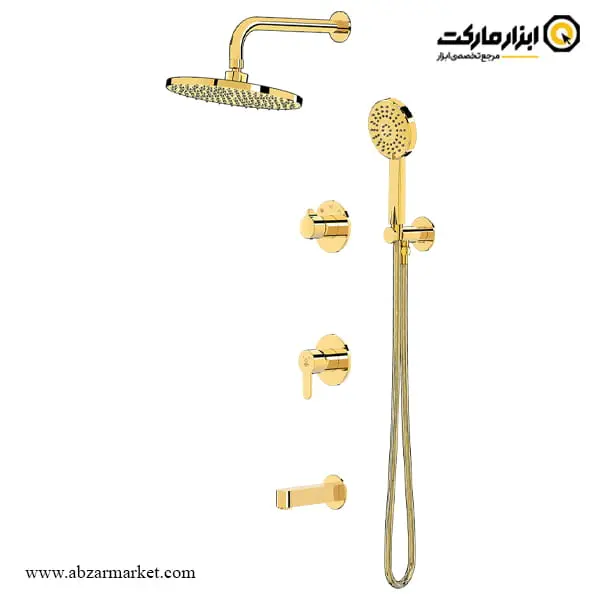 شیر حمام توکار کاویان سردوش دیواری مدل گلسا