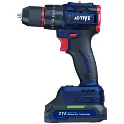 دریل شارژی چکشی اکتیو براشلس لیتیوم 21 ولت 2 باتری مدل AC-3221BL