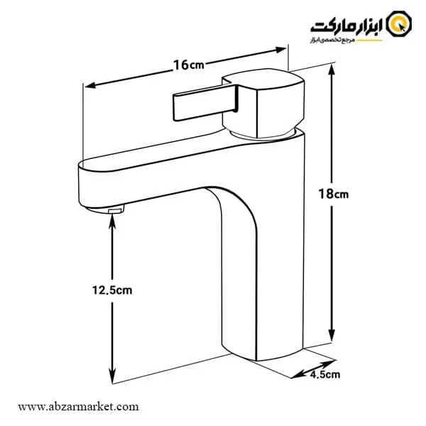 شیر روشویی کاویان مدل ساتین