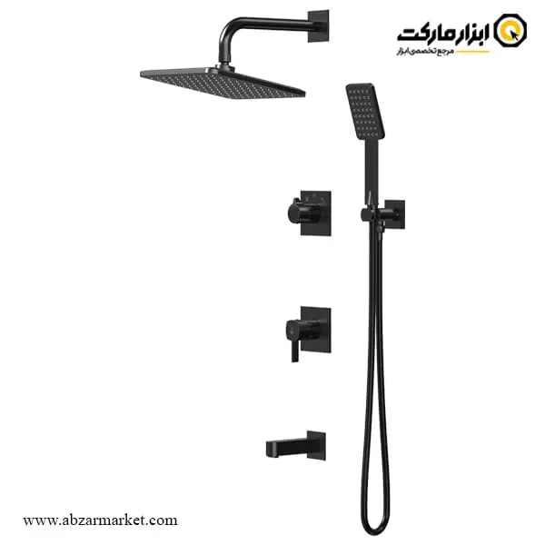 شیر حمام توکار کاویان سردوش دیواری مدل ساتین