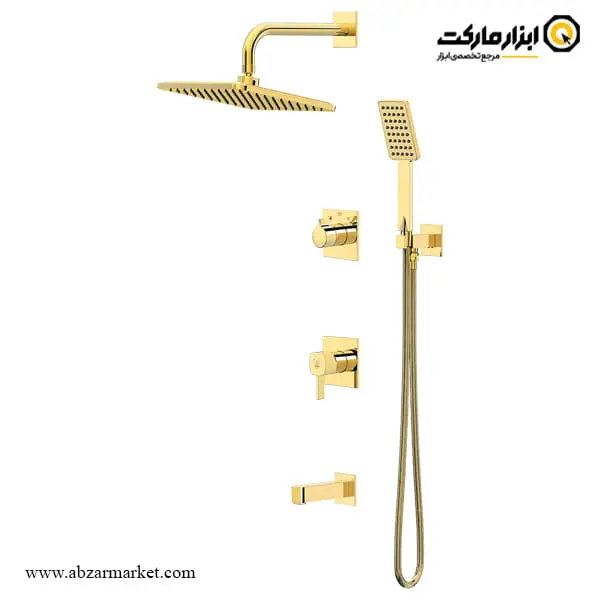 شیر حمام توکار کاویان سردوش دیواری مدل ساتین