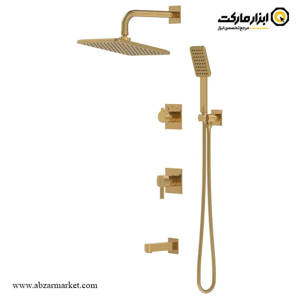 شیر حمام توکار کاویان سردوش دیواری مدل ساتین