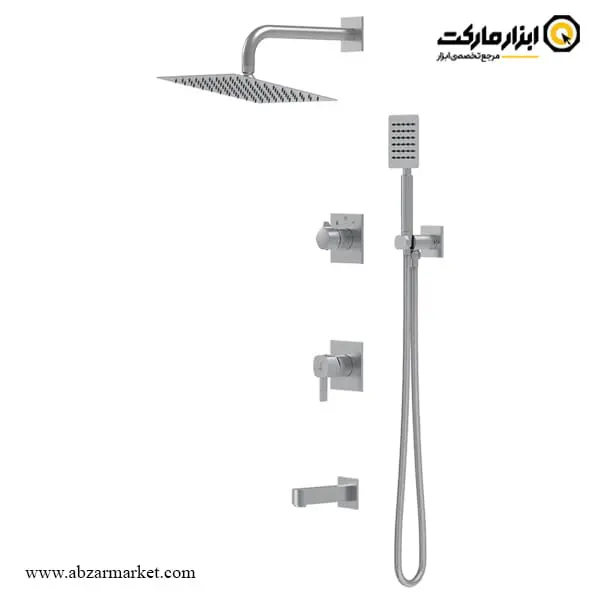 شیر حمام توکار کاویان سردوش دیواری مدل ساتین