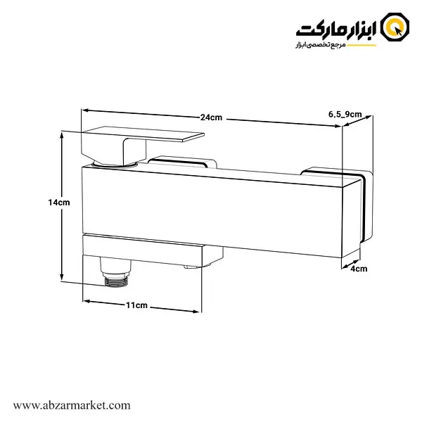شیر حمام کاویان مدل نوژا