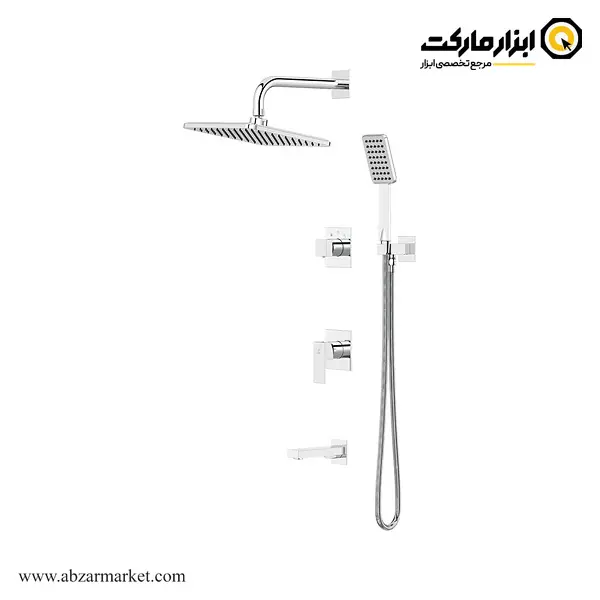 شیر حمام توکار کاویان سردوش دیواری مدل نوژا