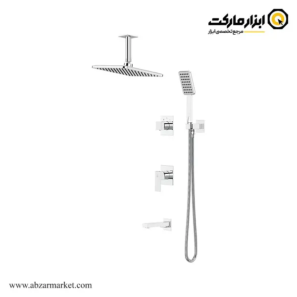 شیر حمام توکار کاویان سردوش سقفی مدل نوژا