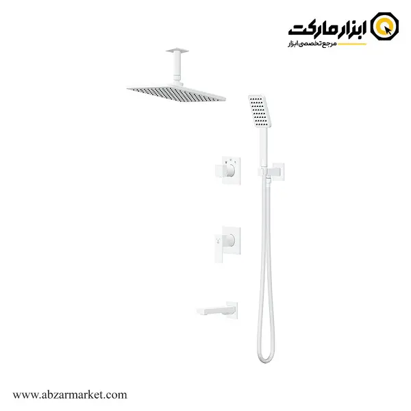 شیر حمام توکار کاویان سردوش سقفی مدل نوژا