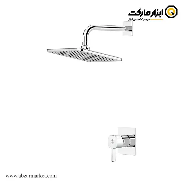 شیر حمام توکار کاویان سردوش دیواری مدل ساتین اکو