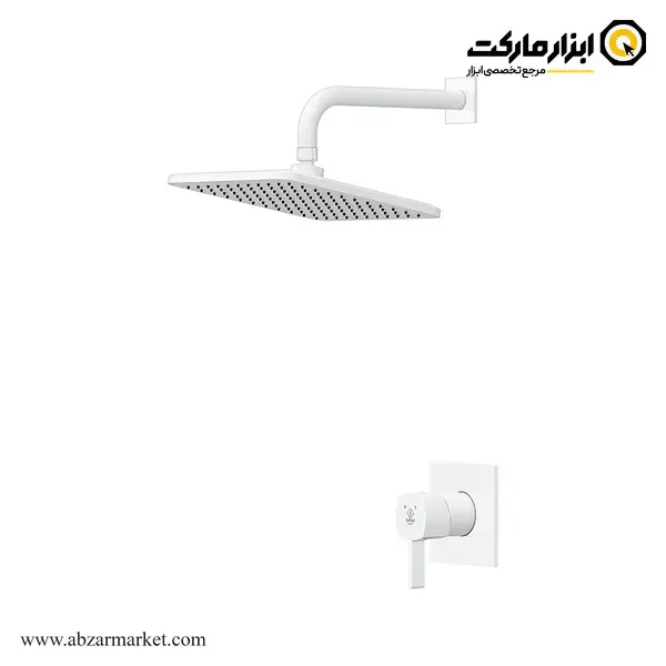 شیر حمام توکار کاویان سردوش دیواری مدل ساتین اکو