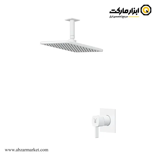 شیر حمام توکار کاویان سردوش سقفی مدل ساتین اکو