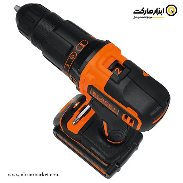 کیت دریل شارژی چکشی بلک اند دکر 18 ولت 37 پارچه مدل BDCHD18B2FC-QW