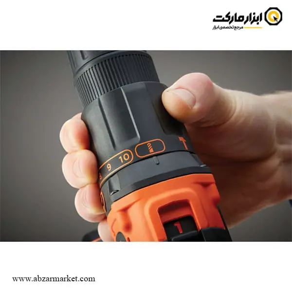 کیت دریل شارژی چکشی بلک اند دکر 18 ولت 37 پارچه مدل BDCHD18B2FC-QW