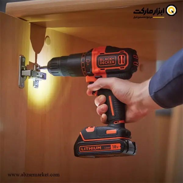 کیت دریل شارژی چکشی بلک اند دکر 18 ولت 37 پارچه مدل BDCHD18B2FC-QW