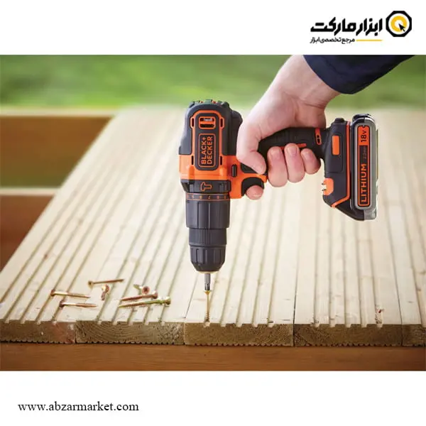 کیت دریل شارژی چکشی بلک اند دکر 18 ولت 37 پارچه مدل BDCHD18B2FC-QW