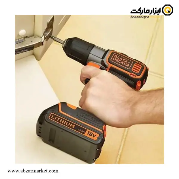 دریل شارژی بلک اند دکر لیتیوم 18 ولت مدل ASD184K-QW