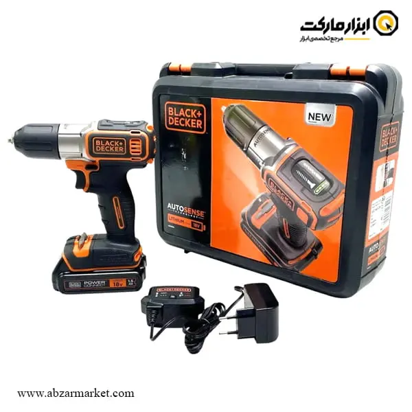 دریل شارژی بلک اند دکر لیتیوم 18 ولت مدل ASD184K-QW