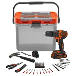 کیت دریل شارژی چکشی بلک اند دکر 18 ولت 48 پارچه مدل BCKSB05-QW