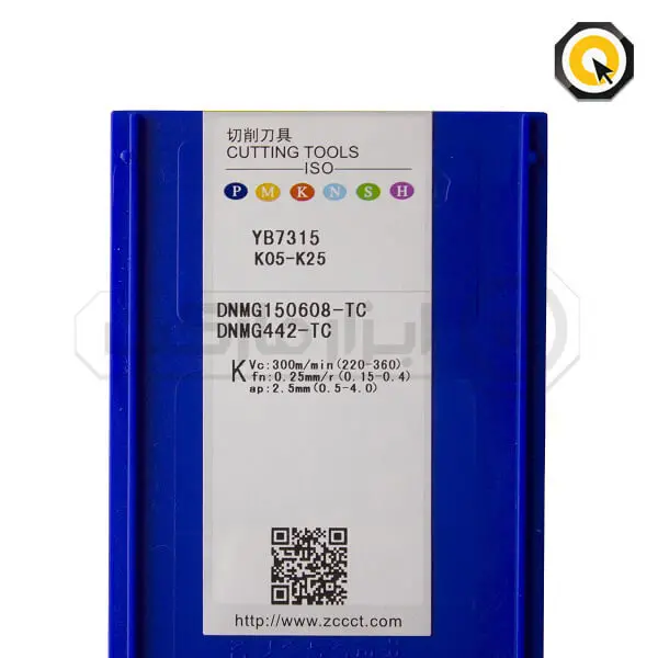 اینسرت تراشکاری ZCC مدل DNMG150608-TC-YB7315