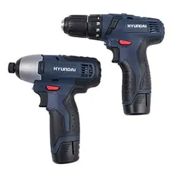 کیت دریل و پیچ گوشتی شارژی هیوندای 12 ولت مدل HP121L-CD2121L