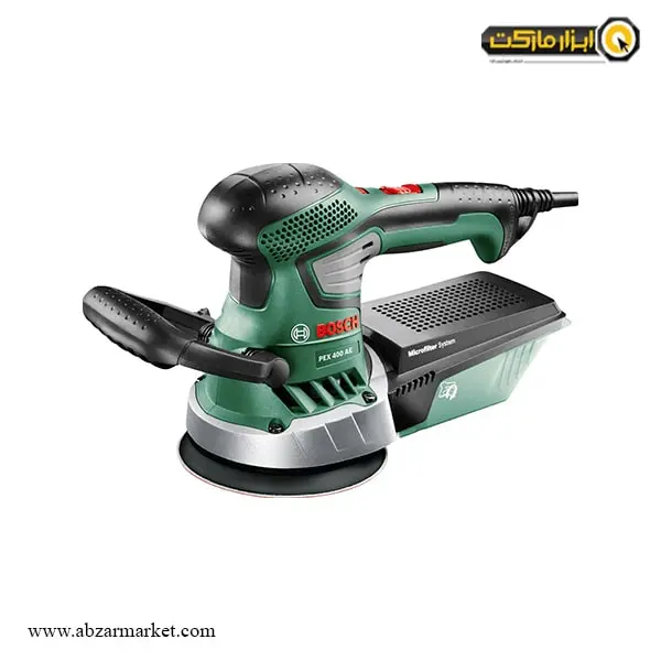 سنباده لرزان گرد بوش 125 میلی‌ متر دیمر دار مدل PEX 400 AE