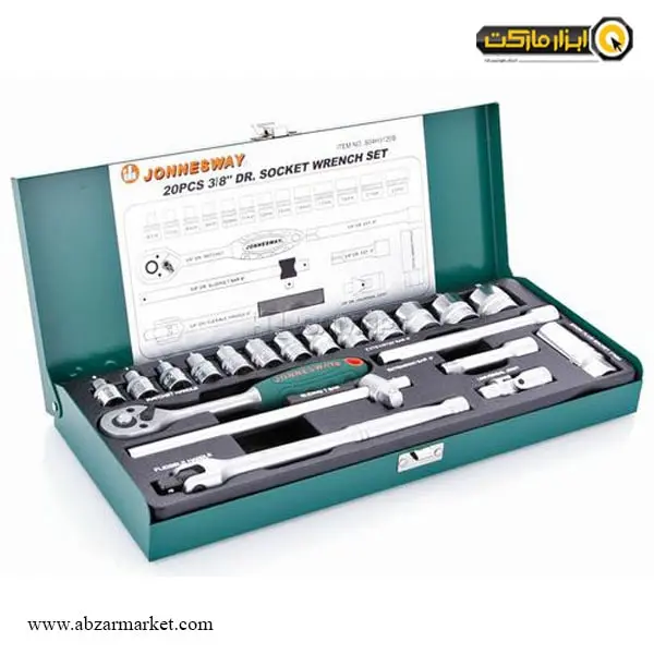 جعبه بکس جانزوی 20 پارچه 3/8 اینچ مدل S04H3120S