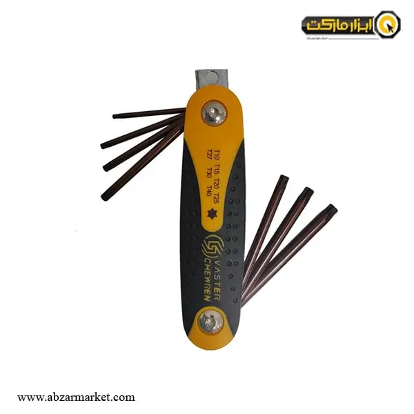 آچار آلن ستاره ای واستر چاقویی 7 عددی مدل VH010