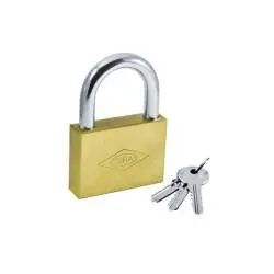 قفل آویز گیرا برنجی 75 تخت مدل 006