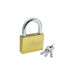 قفل آویز گیرا برنجی 60 تخت مدل 005