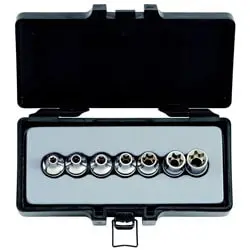 جعبه بکس فورس 7 پارچه 3/8 اینچ ستاره ای E مدل 3073