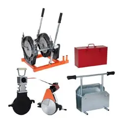 دستگاه جوش پلی اتیلن دستی پویا صنعت دو فک مدل 63-250