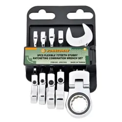 ست آچار یک سر تخت یک سر رینگ جغجغه جانزوی 5 عددی مدل W52105S